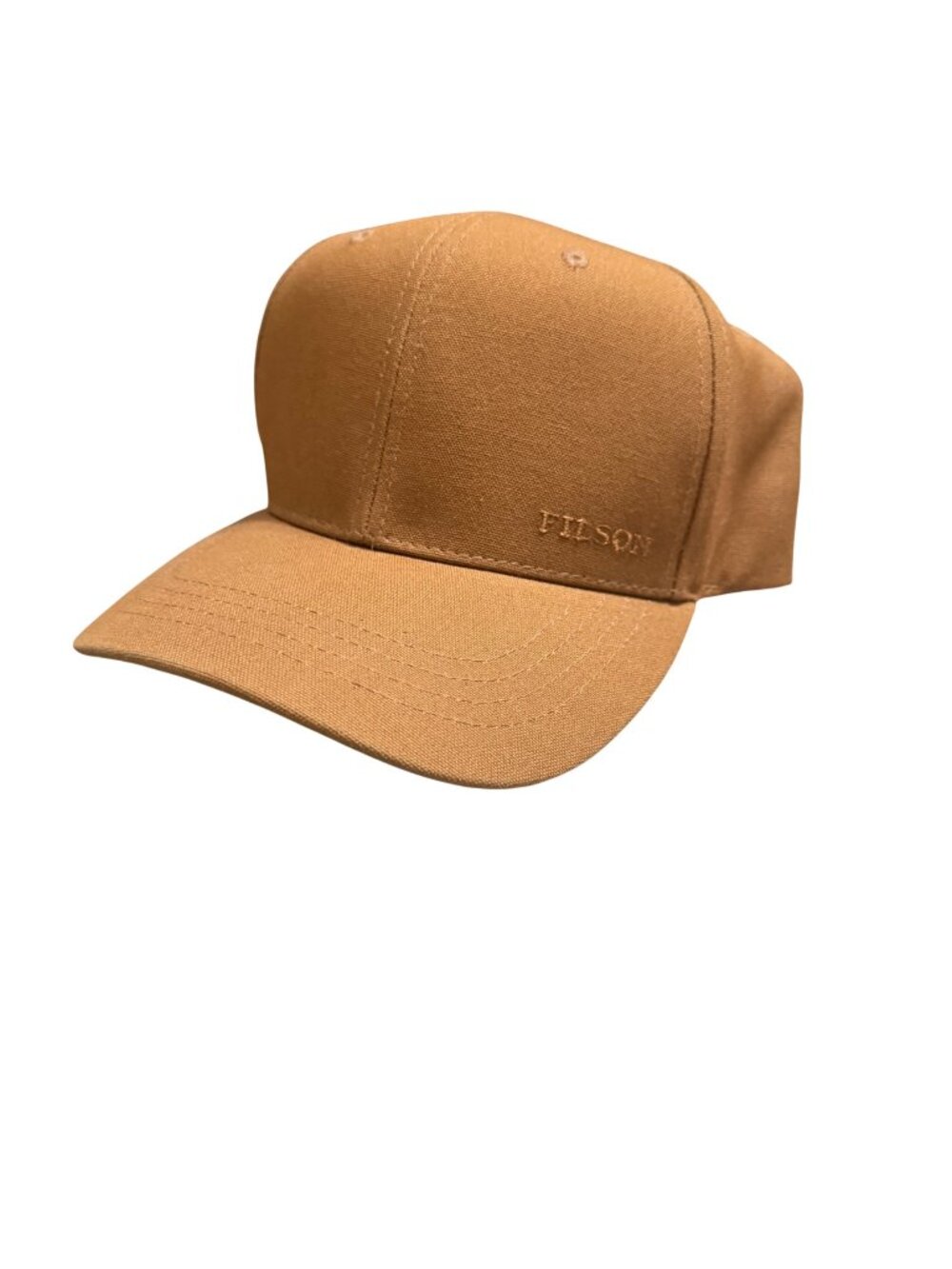 Filson Brown Logger Embroidered Logo Leather Strap Back Hat Cap One Size